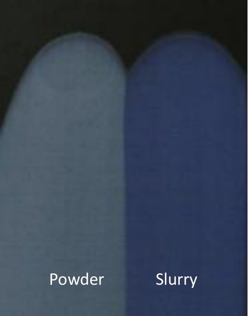ZnO slurry comparison